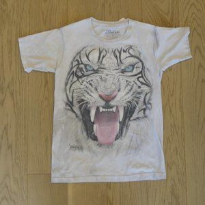 The Mountain Tiger Grey Kids Large T-Shirt